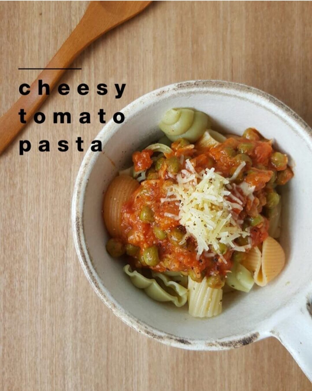 Cheesy tomato pasta with whitebait 🧀🍝🐟